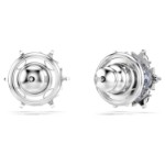Swarovski Magic stud earrings Snowflake, Blue, Rhodium plated - 5734242