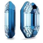 Swarovski øredobber Lucent hoop earrings Octagon shape, Small, Blue - 5696038