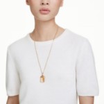 Swarovski smykke Millenia pendant Octagon cut, Caramel, Gold-tone plated - 5725752
