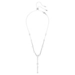 Swarovski collier Constella Y necklace Crystal pearl, Round cuts, White, Rhodium plated - 5711830