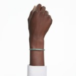 Swarovski armbånd Matrix bangle Baguette cut, Octagon shape, Green, Rhodium plated - 5705785