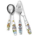 4 deler stålbestikk Hjertevenn pike, sett - 6545