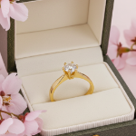 Forlovelsesring Margrete med Oval Lab Grown diamant i 0,50 ct og River (D) -VS1 - LAB1611650RVGU