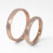 Gifteringer nøttefarget gull 14 kt, 3 mm. GERSTNER - 431309