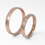 Gifteringer nøttefarget gull 14 kt, 3 mm. GERSTNER - 431309