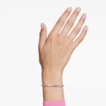 Swarovski armbånd Matrix Tennis bracelet Round cut, Multicolored, Gold-tone plated - 5685691