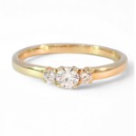 Diamantring - forlovelsesring i gult gull med  0,22 ct W-Si - Bur538279