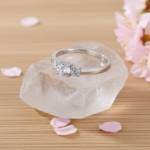 Diamantring - forlovelsesring i hvitt gull med  0,22 ct W-Si - Bur538279hv