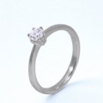 Diamantring forlovelsesring Frøya 0,32 ct River (E)-Si1 - 3105037