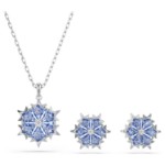 Swarovski figurer Magic set Snowflake, Blue, Rhodium plated - 5734243