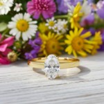 Forlovelsesring med oval slip Lab Grown diamant - 0,70 ct River - VS - 200627