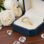 Bilde av Gullring med zirkonia -BUR594088