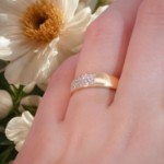 Gullring med zirkonia -BUR593818