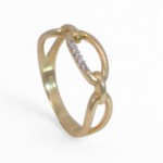 Diamantring i 14kt gult gull med 0,025 ct W-Si - BUR537827