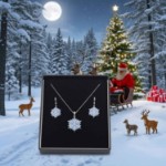 Swarovski figurer Magic set Snowflake, Blue, Rhodium plated - 5734243