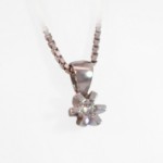 Sølvsmykke med zirkonia og med sølv kjede - 3580422