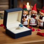 Diamantring i hvitt gull med topas og diam. 0,10ct W-SI - 57297