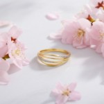 Diamantring i 14kt gult gull med 0,035 ct W-Si - 538356