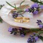 Iselin alliansering i 585 gult gull med diamant - 85010030