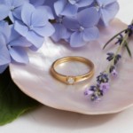 Iselin alliansering i 585 gult gull med diamant - 85010030