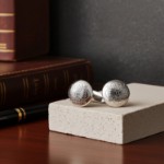 Mansjettknappar, oksidert. Meldal