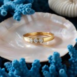 Forlovelsesring diamantring Iselin 3x0,07 ct TW-Si-85030700