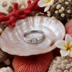 Iselin alliansering i hvitt gull med diamant - 8501010