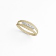 Gullring i 14 kt gull med zirkonia - Bur594449