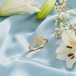 Diamantring i 14kt gult gull med 0,090ct W-Si - Bur538330