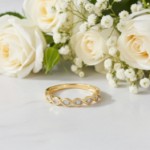 Diamantring i 14kt gult gull med 0,11 ct W-Si - Bur538189