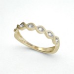 Diamantring i 14kt gult gull med 0,11 ct W-Si - Bur538189