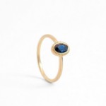 Gullring 14 kt med safir - bur585760