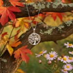 Smykke Livets tre med ugle i forgylt sølv - 3009142