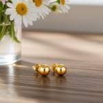 Gulløredobber, kulen er 5 mm - 11012