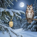 Smykke ugle i forgylt sølv med zirkonia - 3035542