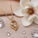 Diamantsmykke i gull med diamanter 0,038 ct W-Si - 234373