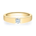 Diamantring forlovelsesring 0,20 ct i 14kt gull. Hestia - 18012020