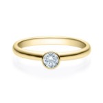 Diamantring forlovelsesring  0,20 ct i 14kt gull. Kleopatra - 180190200