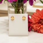 Gulløredobber. Gult gull 14 kt, kule er 5 mm - 46942