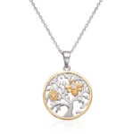 Livets Redd en BIE i sølv forgylt med zirkonia - 3053745