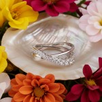 Swarovski Twist ring White, Rhodium plated - 5563911