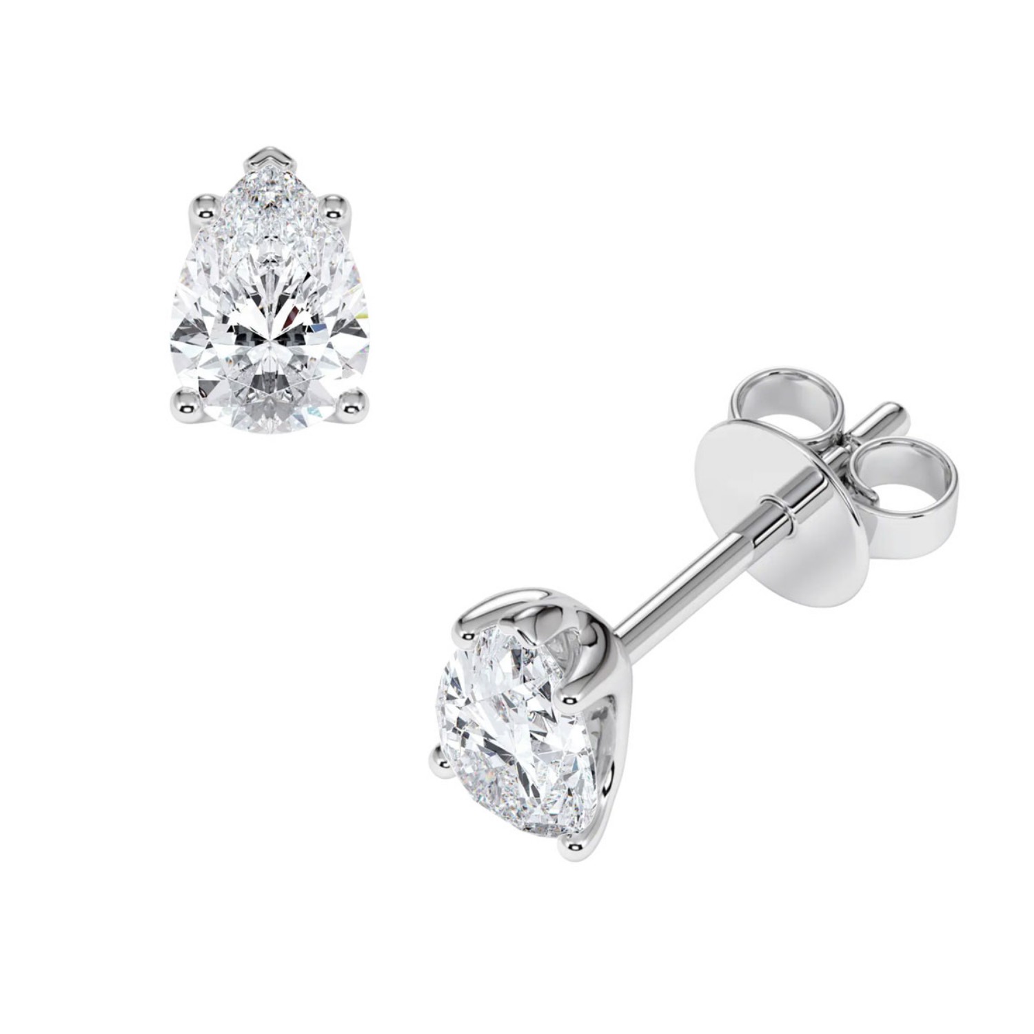 Diamantøredobber Dråpe med Lab Grown diamanter i 1.00 ct (0,50x2) og River (D) - VS1 - ru-dråpe-100