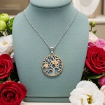 Livets Redd en BIE i sølv forgylt med zirkonia - 3053745