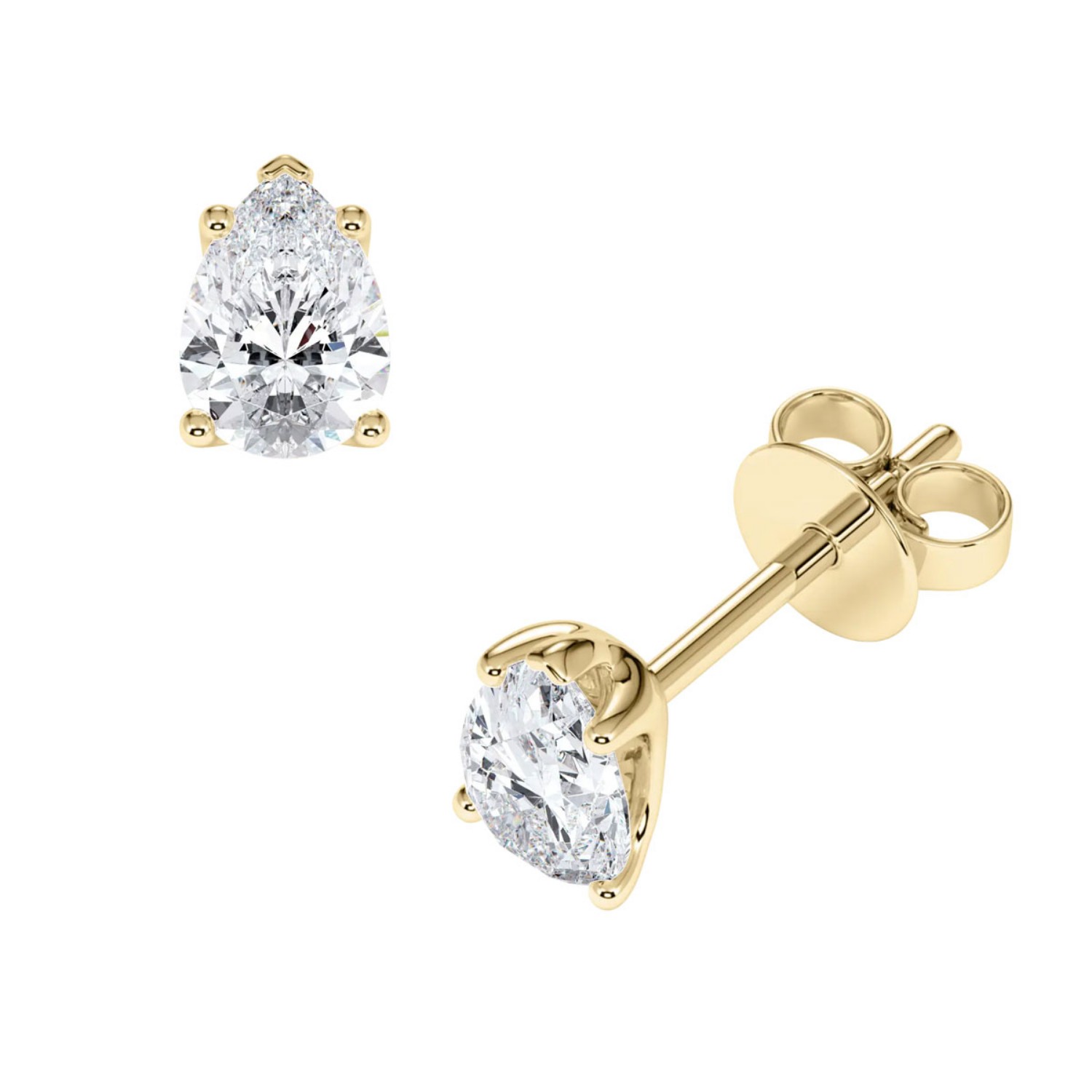 Bilde av Diamantøredobber Dråpe med  Lab Grown diamanter i 1.00 ct (0,50x2) og River (D) - VS1 - ru-drape-100gg