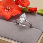 Forlovelsesring Marquise med Lab Grown diamant i 2.00 ct og River (D) - VS1- ru-mar-200
