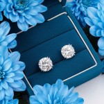 Swarovski øredobber Constella stud, hvit - 5636712