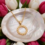 Smykke Nordlie i gult gull 14kt, 15mm/15mm - 52801