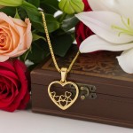 Smykke Hjerte med små hjerter i gult gull - 52793