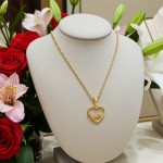 Smykke Hjerte med små hjerter i gult gull - 52793