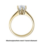 Diamantring forlovelsesring 0,70 ct  i 14kt gult gull. Diona - 18001070gg